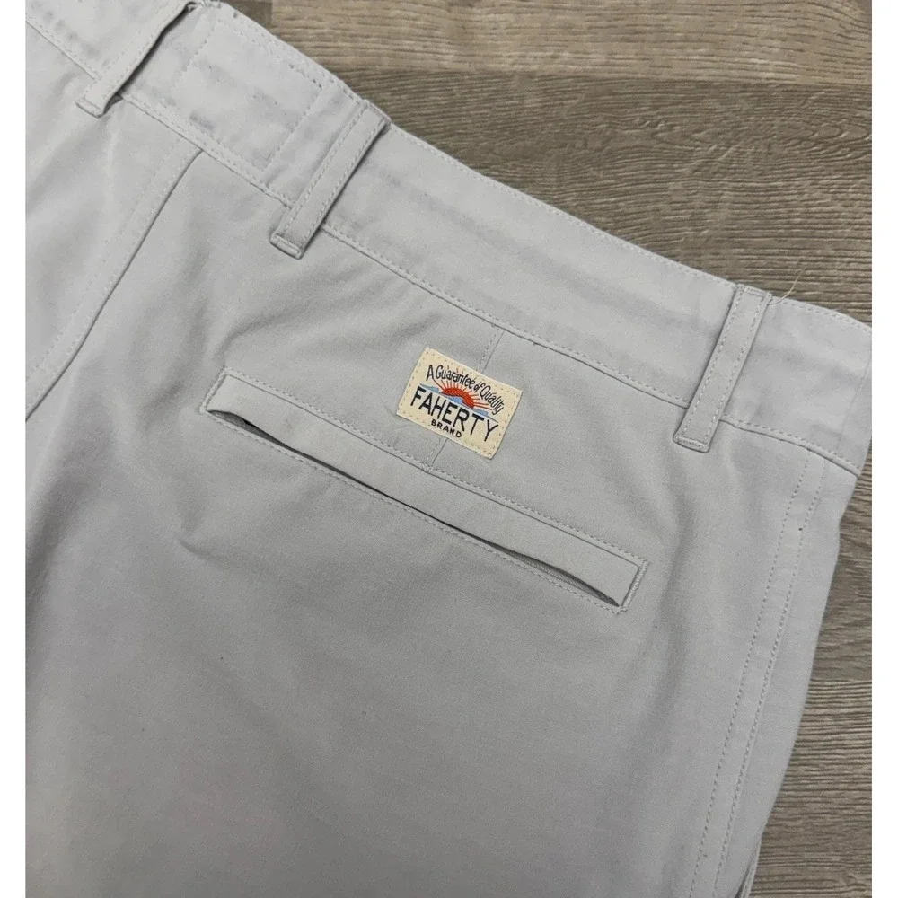 Faherty All Day Shorts Men's 33 Gray Hybrid Boardshorts Recycled Stretch 9